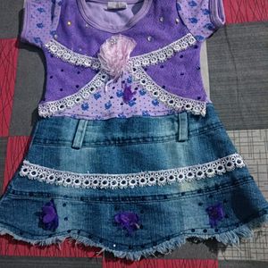 Purple Baby Girl Frock