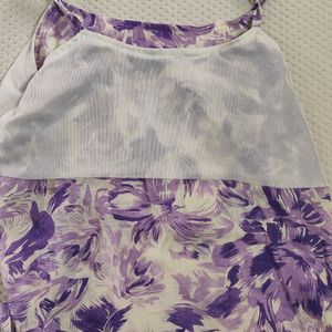 Aesthetic Sleeveless Lavender Night suit