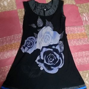 Black Dress With Roses