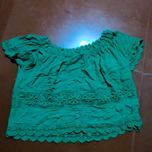 Green Crop Top