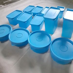 14 Plastic Air Tight Container Set Food Dabba Box