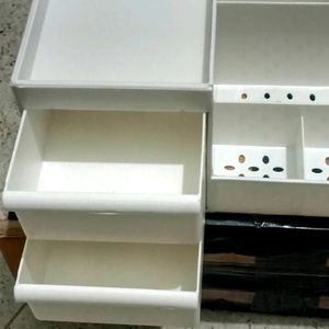 Heavy Quality Makeup Cosmetic Organizer Box (WHITE