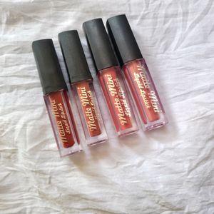 SET OF 4 NUDE SHADE LIQUID LIPSTICKS