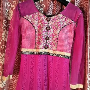 Dress Gown Type Anarkali // Pink Color