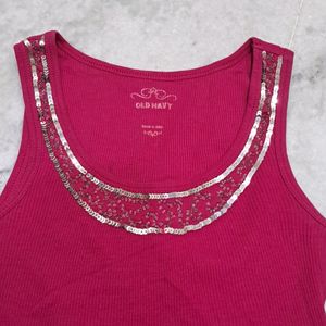 Old Navy Tank Vest In Fuschia Pink