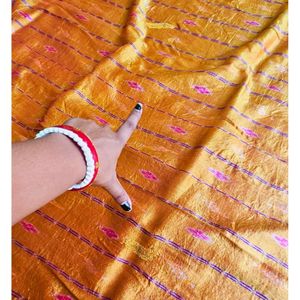 Fine Sambalpuri Golden Silk Saree