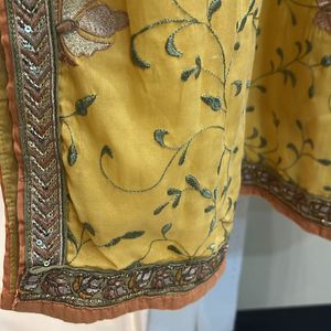 Mustard Kurta With Embroidery