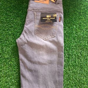 Men's Grey Denim Jeans