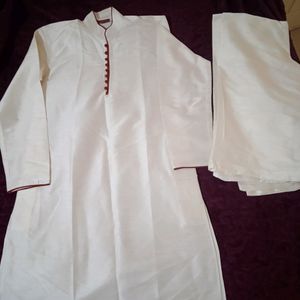 Men Silk Cotton Kurta Pajama Set