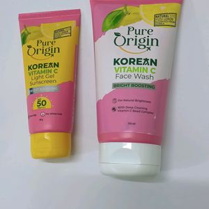 Pure Origin Korean Face Wash+Sunscreen