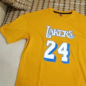 Mustard Yellow Lakers Oversized Tshirt For Women..