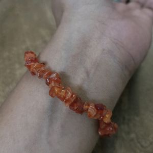 Natural Red Carnelian Chips Bracelet