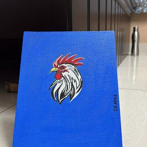 MALE ROOSTER ACRYLIC PAINTING