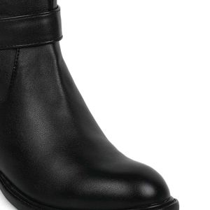 ELLE Visit Store Black Women Zip Casual Boots