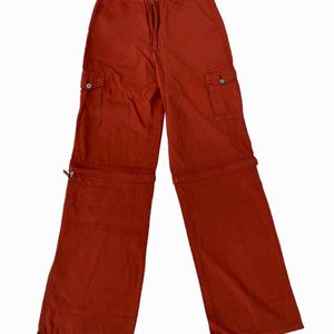 COMBO Of Unisex Red Cargo Pant & Vtg Baggy 04