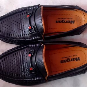 Two Time Use Black Loafer Shoes