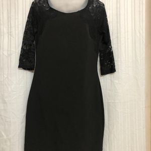 Eiki  Black Half Sleeve Dress