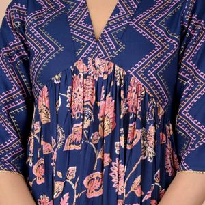 Indianic Women Floral Print Kurta