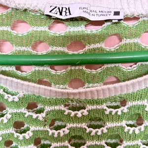 Zara Green Knit Top