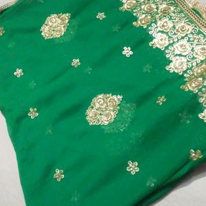 Green Colour Dupatta Full Work On Duptta💚..             No Coins❌No Swap❌ Only Available In Cash✅