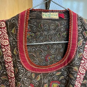 Ethnic Kurta With Salwar Wit Heavy Embroidery