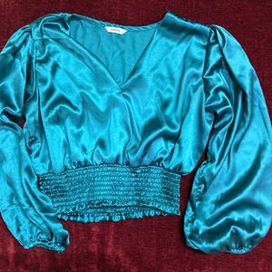 Women’s waist Length Teal Green Top