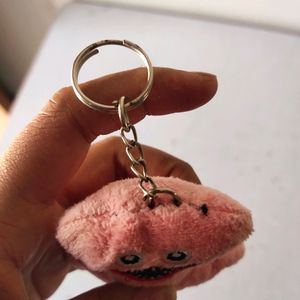 Pink Cute Monster Keychain