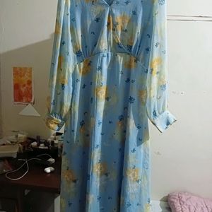 Blue Floral Dress