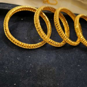 BANGLES FOR 1 GRAM GOLD MIXED WITH ALLOYS.