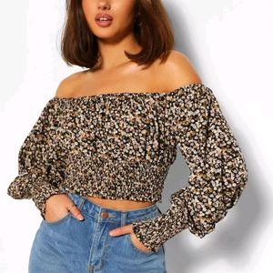 Boohoo Floral Crop Top