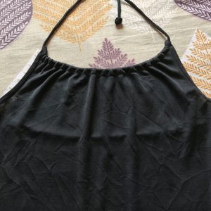 Black Halter Neck Mini Nighty