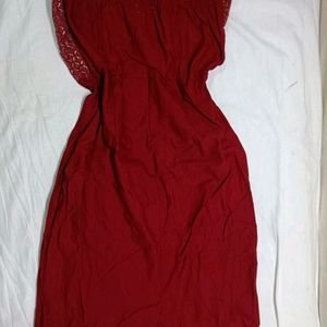 Sleeveless Maroon Dress (XL)