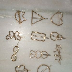 Different Shaped Hair Clips (Pack Of 11)