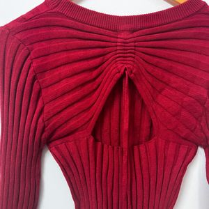 ❌ Red Cutout Sweater Top ❌