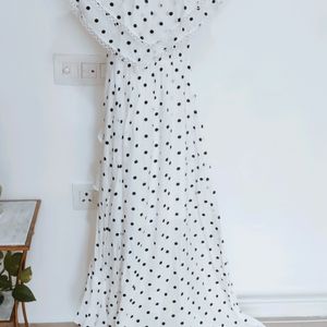 White Flared Long Dress