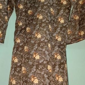 Brown Silk Kurta