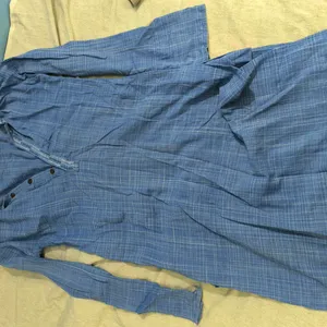 A Men's Light Blue Colored Kurta