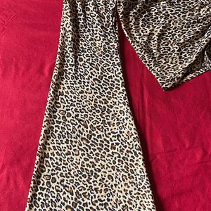 Shein Leopard Drawstring Top