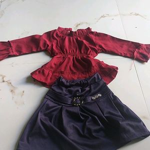 Girls Clothing  Top & Skirt