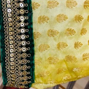 BEAUTIFUL CHANDERI SILK TOP WITH SHARARA