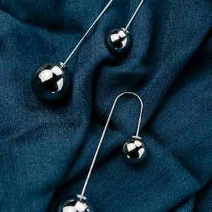 Double Sided Long Studded Earring - 50 Coins