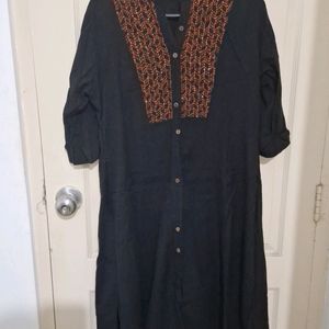 Black Cotton kurta