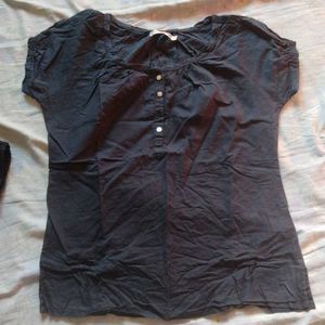 Branded Pure Cotton Black Tops Combo Of Two