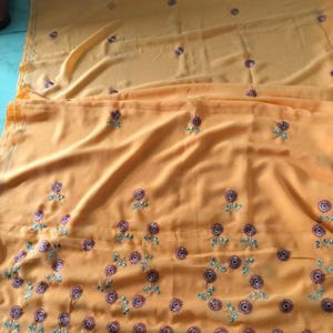 Beautiful Embroidery Designer Saree