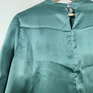 Tokyo Talkies Sea Green Satin Top ( Women)