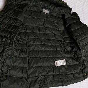 Only Brand Women Olive Green Quilted Puffer Jacket