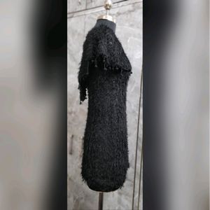 Black Furry Dress 👗