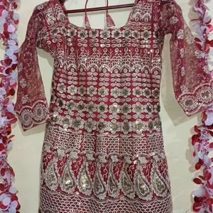 Flawless Embroidery Short Kurta Partywear