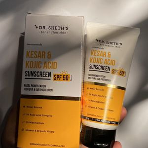 Dr. Sheth’s Kesar & Kojic Acid Sunscreen (80g)