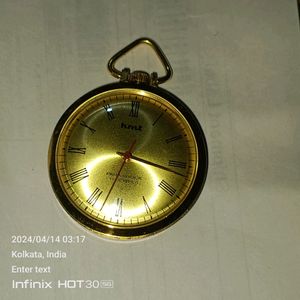 hmt Hand Winding Mechanical Pocket Watch